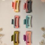 Matte Dual Colour Rectangle Hair Clip for Women – Stylish Minimal Everyday Accessory