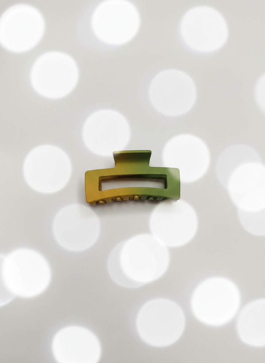 7 (1) Matte Dual Colour Rectangle Hair Clip for Women – Stylish Everyday Fashion Accessory - Image 1