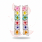 Flower Hair Claw Clip Set – Glossy Multi-Color Combo Pack